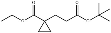 Cyclopropanepropanoic acid, 1-(ethoxycarbonyl)-, 1,1-dimethylethyl ester 结构式