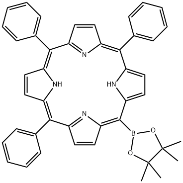 21H,23H-Porphine, 5,10,15-triphenyl-20-(4,4,5,5-tetramethyl-1,3,2-dioxaborolan-2-yl)- 结构式