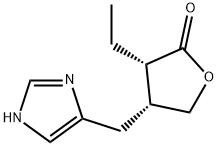 乙種毛果芸香鹼 结构式