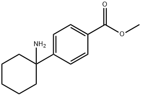 Benzoic acid, 4-(1-aminocyclohexyl)-, methyl ester 结构式