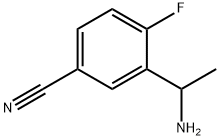 3-(1-氨乙基)-4-氟苯腈 结构式