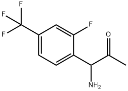 1-AMINO-1-[2-FLUORO-4-(TRIFLUOROMETHYL)PHENYL]ACETONE 结构式