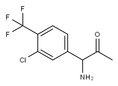 1-AMINO-1-[3-CHLORO-4-(TRIFLUOROMETHYL)PHENYL]ACETONE 结构式