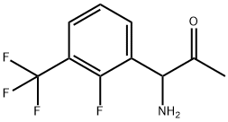 1-AMINO-1-[2-FLUORO-3-(TRIFLUOROMETHYL)PHENYL]ACETONE 结构式