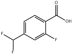 Benzoic acid, 4-(difluoromethyl)-2-fluoro- 结构式