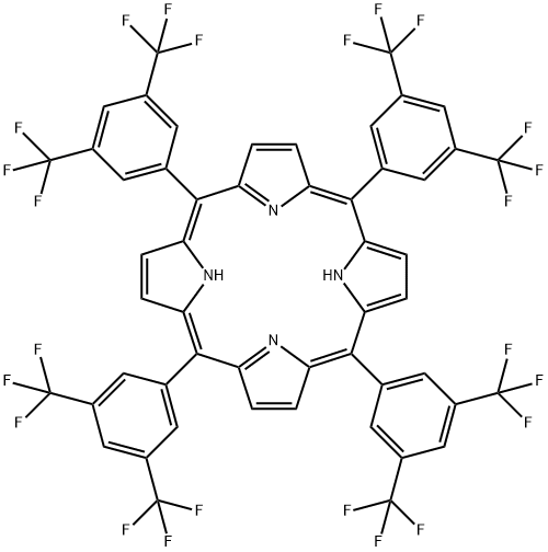 MESO-四[ 3, 5-二( 三氟甲基) 苯基] 卟啉 结构式