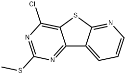 Pyrido[3',2':4,5]thieno[3,2-d]pyrimidine, 4-chloro-2-(methylthio)- 结构式