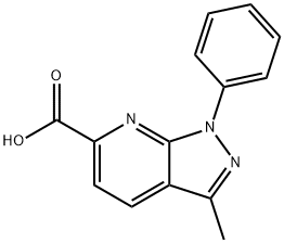 3-甲基-1-苯基-1H-吡唑并[3,4-B]吡啶-6-羧酸 结构式
