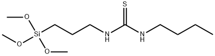 N-正丁基-N'-[3-(三甲氧基甲硅烷基)丙基]硫脲 结构式