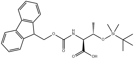 (9H-Fluoren-9-yl)MethOxy]Carbonyl Allo-Thr(TBDMS)-OH 结构式