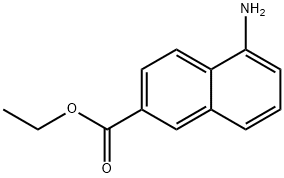 2-Naphthalenecarboxylic acid, 5-amino-, ethyl ester 结构式