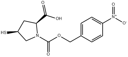 1,2-Pyrrolidinedicarboxylic acid, 4-mercapto-, 1-[(4-nitrophenyl)methyl] ester, (2S,4S)- 结构式