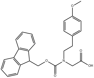 2-({[(9H-fluoren-9-yl)methoxy]carbonyl}[2-(4-methoxyphenyl)ethyl]amino)acetic acid 结构式