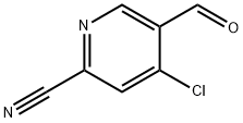 4-chloro-5-formylpyridine-2-carbonitrile 结构式