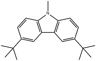 3,6-二叔丁基-9-甲基-9H-咔唑 结构式