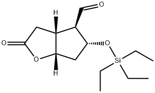 2H-Cyclopenta[b]furan-4-carboxaldehyde, hexahydro-2-oxo-5-[(triethylsilyl)oxy]-, (3aR,4R,5R,6aS)- 结构式