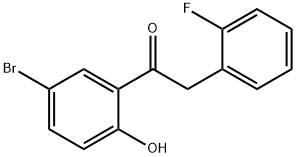 1-(5-bromo-2-hydroxyphenyl)-2-(2-fluorophenyl)ethan-1-one 结构式