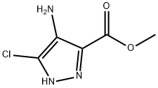 1H-Pyrazole-3-carboxylic acid, 4-amino-5-chloro-, methyl ester 结构式