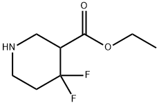 4,4-二氟哌啶-3-甲酸乙酯 结构式