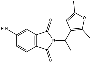 5-amino-2-[1-(2,5-dimethylfuran-3-yl)ethyl]-2,3-dihydro-1H-isoindole-1,3-dione 结构式