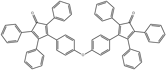 4,4'-[氧基二(4,1-亚苯基)]二(2,3,5-三苯基-2,4-环戊二烯酮) 结构式