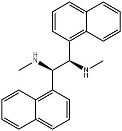 1,2-Ethanediamine, N1,N2-dimethyl-1,2-di-1-naphthalenyl-, (1R,2R)- 结构式