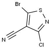 5-溴-3-氯-4-异噻唑腈 结构式