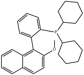 2′-二环己基膦基-2-甲氧基-1-苯基萘 结构式