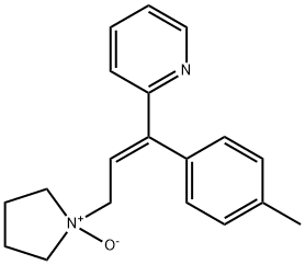 Pyridine, 2-[(1E)-1-(4-methylphenyl)-3-(1-oxido-1-pyrrolidinyl)-1-propen-1-yl]- 结构式