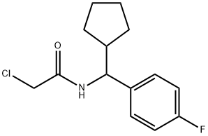 2-氯-N-[环戊基(4-氟苯基)甲基]乙酰胺 结构式