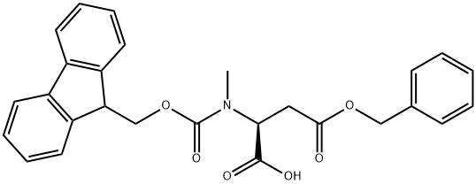 FMOC-MEASP(OBN)-OH FMOC-N-ME-ASP(OBZL)-OHFMOC-N-甲基L-天冬氨酸4-苄酯 结构式