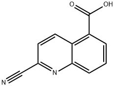 2-氰基喹啉-5-羧酸 结构式