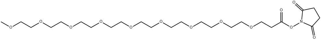 甲氧基-九聚乙二醇-NHS 酯 结构式