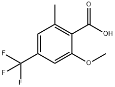 2-甲氧基-6-甲基-4-(三氟甲基)苯甲酸 结构式