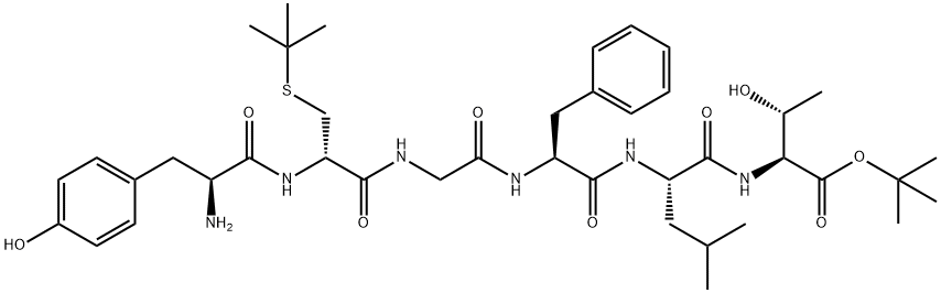 tyrosyl-cysteinyl(StBu)-glycyl-phenylalanyl-leucyl-threonyl(O-t-butyl) 结构式