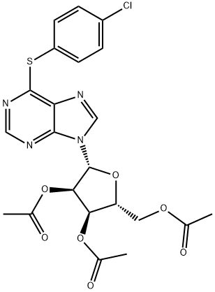 6-S-(4-Chlorophenyl)-6-thio-inosine 2',3',5'-Triacetate 结构式