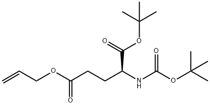 L-Glutamic acid, N-[(1,1-dimethylethoxy)carbonyl]-, 1-(1,1-dimethylethyl) 5-(2-propen-1-yl) ester 结构式