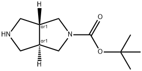 tert-butyl (3as,6as)-rel-octahydropyrrolo[3,4-c]pyrrole-2-carboxylate 结构式