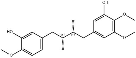 Phenol, 5-[(2R,3R)-4-(3-hydroxy-4-methoxyphenyl)-2,3-dimethylbutyl]-2,3-dimethoxy-, rel- 结构式