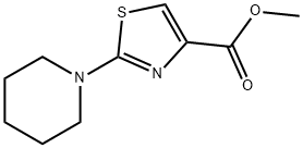 4-Thiazolecarboxylic acid, 2-(1-piperidinyl)-, methyl ester 结构式