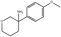 2H-Pyran-3-amine, tetrahydro-3-(4-methoxyphenyl)- 结构式