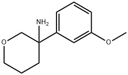 2H-Pyran-3-amine, tetrahydro-3-(3-methoxyphenyl)- 结构式