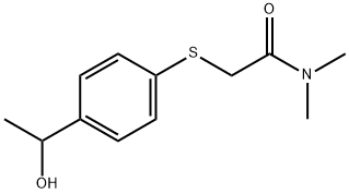 2-{[4-(1-羟乙基)苯基]硫烷基}-N,N-二甲基乙酰胺 结构式