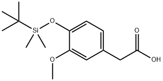 Benzeneacetic acid, 4-[[(1,1-dimethylethyl)dimethylsilyl]oxy]-3-methoxy- 结构式