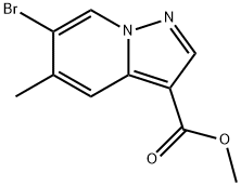 6-溴-5-甲基H-吡唑并[1,5-A]吡啶-3-羧酸甲酯 结构式
