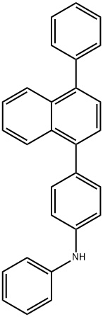 N-苯基-4-(4-苯基萘-1-基)苯胺 结构式