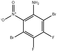 Benzenamine, 2,5-dibromo-3,4-difluoro-6-nitro- 结构式