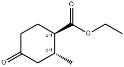 (1S,2S)-2-甲基-4-氧代环己烷-1-甲酸乙酯 结构式