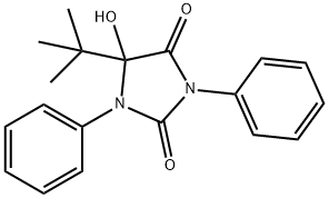 2,4-Imidazolidinedione, 5-(1,1-dimethylethyl)-5-hydroxy-1,3-diphenyl- 结构式