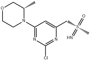 (R)-((2-chloro-6-((R)-3-methylmorpholino)pyrimidin-4-yl)methyl)(imino)(methyl)-l6-sulfanone 结构式